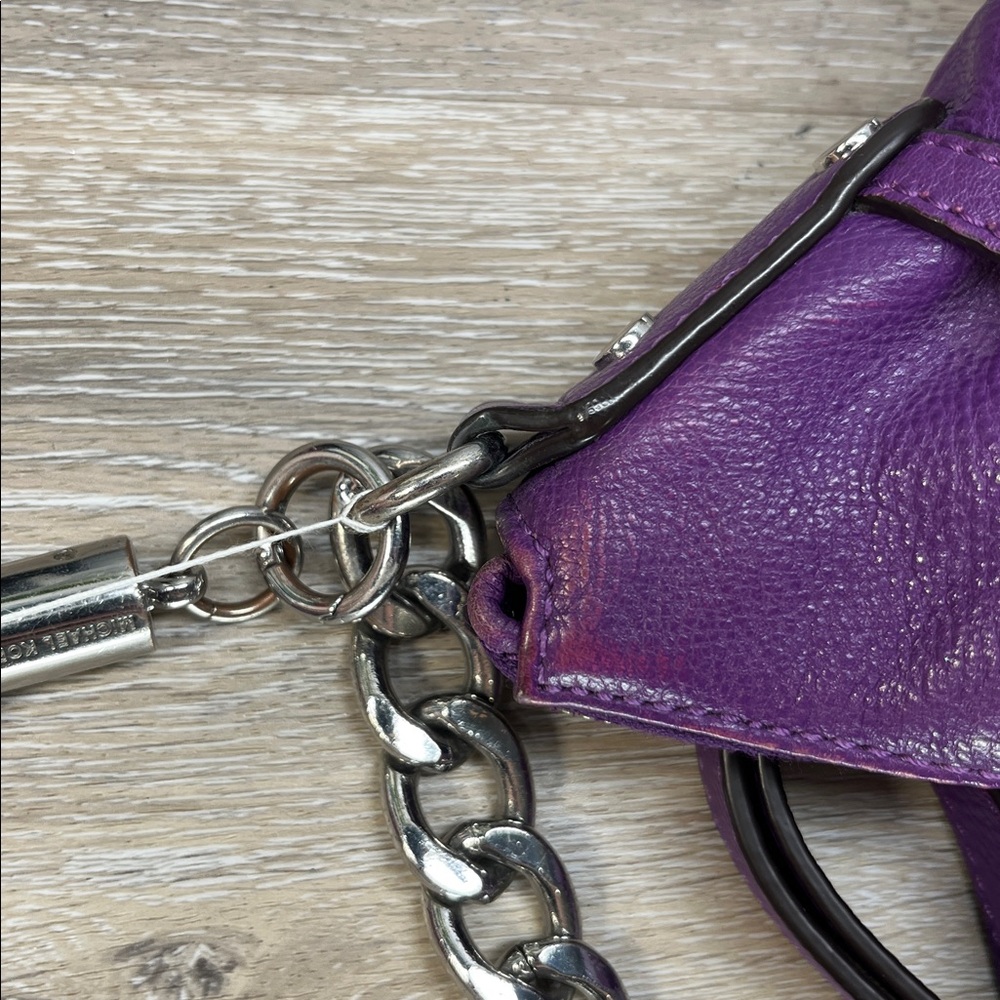0880 Michael Kors purple pebble leather hobo 258570880 - Picture 12 of 16